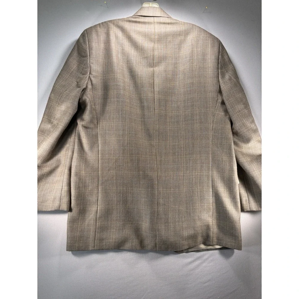 Ralph Lauren Black Label 40R Sport Coat Blazer Silk Wool Brown‎ Micro Plaid